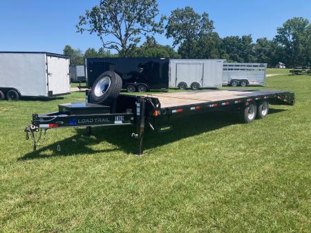 Used 2025 Load Trail 102X24 TANDEM 16K DECKOVER W/ MAX RAMPS & SPARE Deckover Trailer