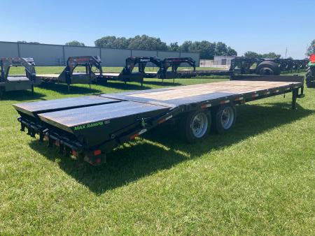 Used 2025 Load Trail 102X24 TANDEM 16K DECKOVER W/ MAX RAMPS & SPARE Deckover Trailer