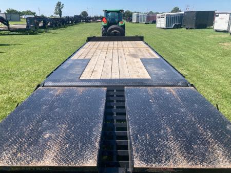 Used 2025 Load Trail 102X24 TANDEM 16K DECKOVER W/ MAX RAMPS & SPARE Deckover Trailer