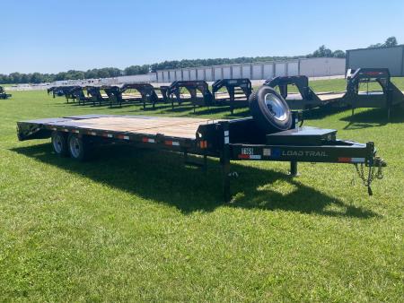 Used 2025 Load Trail 102X24 TANDEM 16K DECKOVER W/ MAX RAMPS & SPARE Deckover Trailer