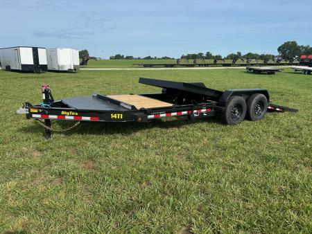 New 2027 Big Tex 83x20 Tandem 15.4K I-Beam Gravity Tilt w/ 6' Stationary, Toolbox, & Fork Holders