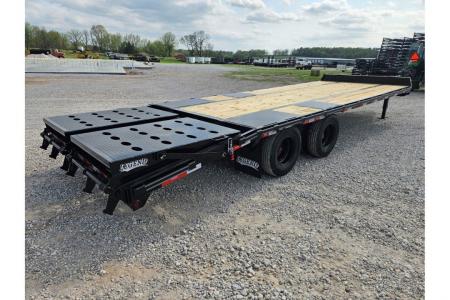 New 2026 Legend 102X25 TANDEM LO-PRO FLATBED PINTLE W/ 12K AXLES MAX RAMPS & 14PLY TIRES