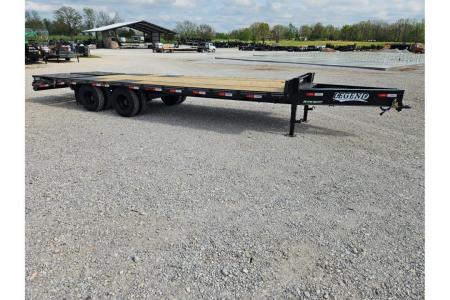 New 2026 Legend 102X25 TANDEM LO-PRO FLATBED PINTLE W/ 12K AXLES MAX RAMPS & 14PLY TIRES