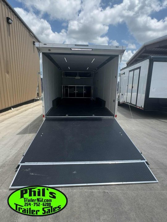 New Haulmark HEAT 8.5X24 Car / Racing Trailer ENCLOSED CAR HAULER FINISHED INTERIOR WITH CABINETS!