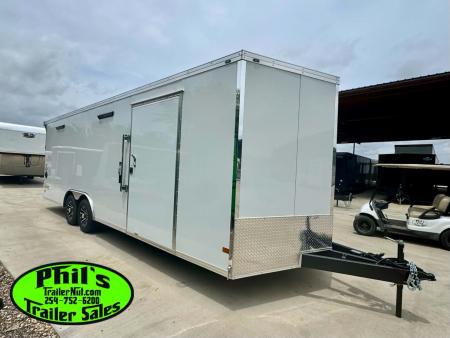 New Haulmark HEAT 8.5X24 Car / Racing Trailer ENCLOSED CAR HAULER FINISHED INTERIOR WITH CABINETS!