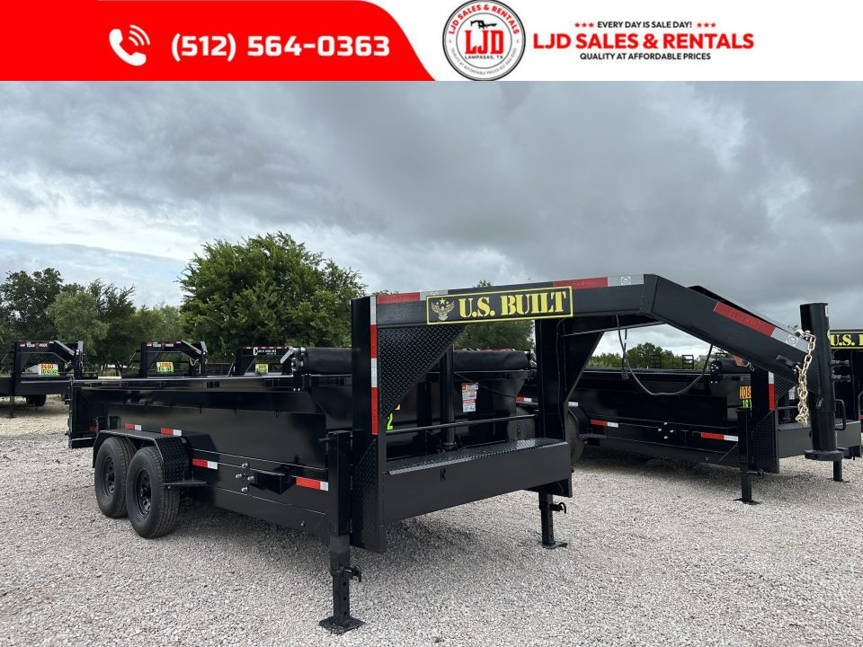 New 2026 US Built - 16 x 2 - 16K GVWR- Gooseneck Dump Trailer - Spreader Gate