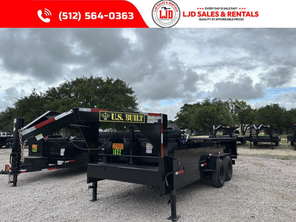 New 2026 US Built - 16 x 2 - 16K GVWR- Gooseneck Dump Trailer - Spreader Gate