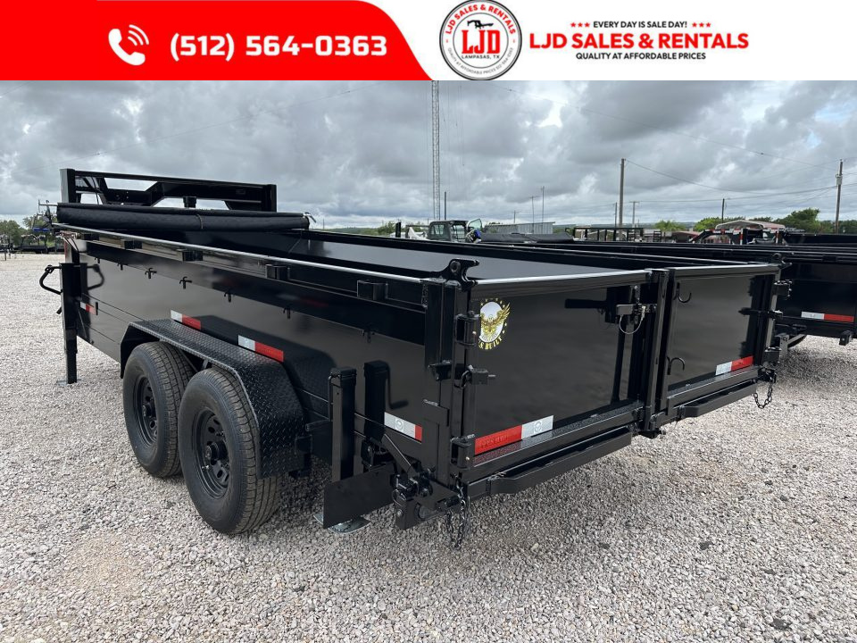 New 2026 US Built - 16 x 2 - 16K GVWR- Gooseneck Dump Trailer - Spreader Gate