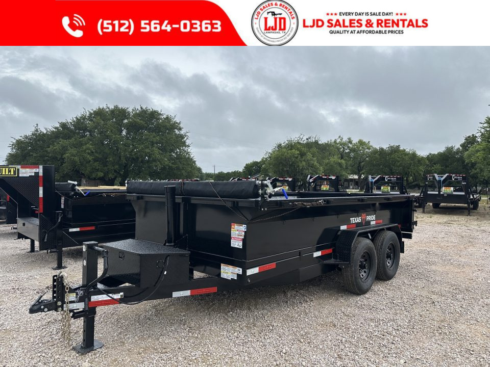 New 2026 Texas Pride - 7' X 14' X 2' - Ramps - 14K Dump Trailer