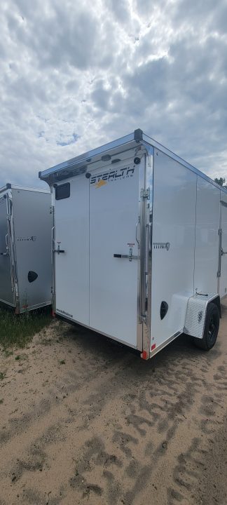 New 2026 Stealth Trailers 6X12 WHITE 3K W/SPOILER 7FT TALL Cargo / Enclosed Trailer