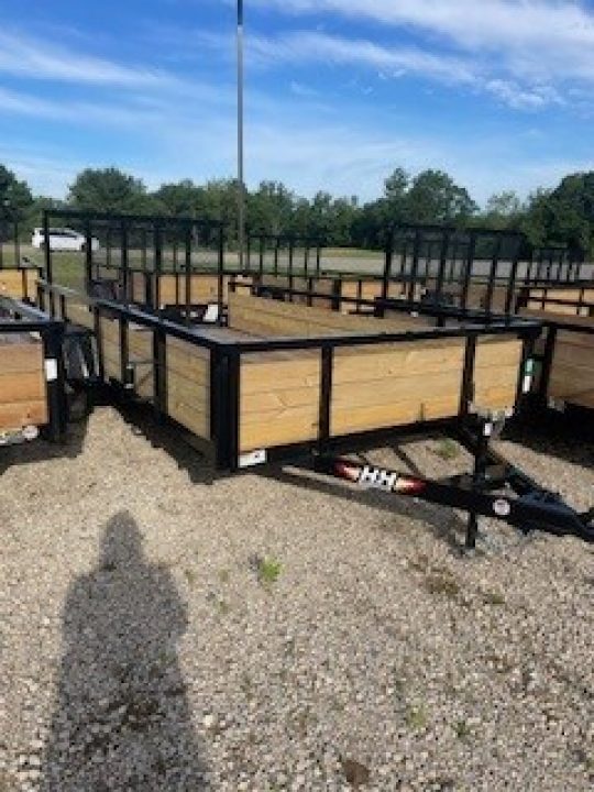 New 2026 H&H Trailers WS8214 82x14 2990 GVWR Wood Side Utility Trailer