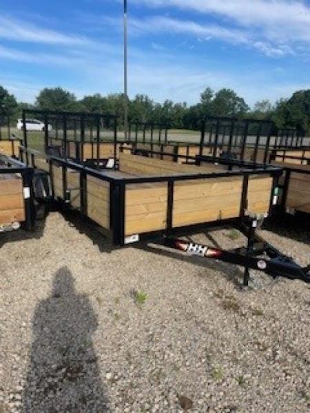 New 2026 H&H Trailers WS8214 82x14 2990 GVWR Wood Side Utility Trailer
