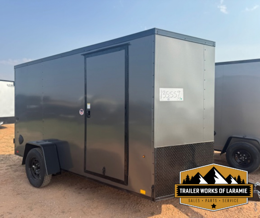 New 2026 Look Trailers 6 x 12 3K ST DLX Single Axle Enclosed Trailers- Charcoal