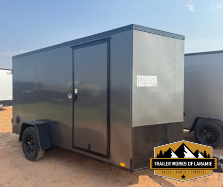 New 2026 Look Trailers 6 x 12 3K ST DLX Single Axle Enclosed Trailers- Charcoal