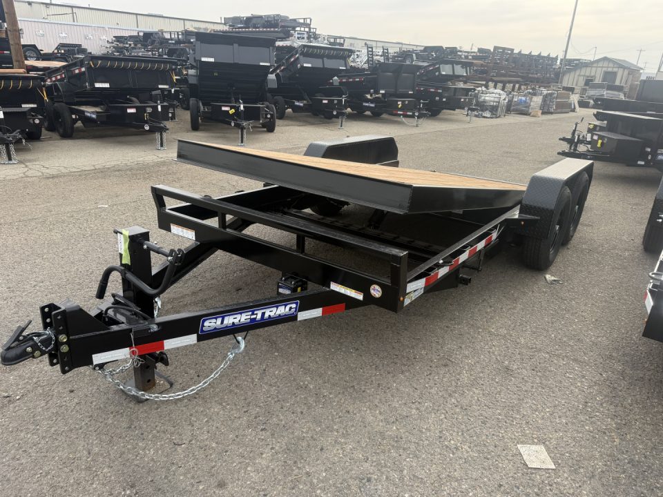 New 2026 Sure-Trac 7 x 18 Tilt Bed Equipment Trailer, 14K Equipment Trailer