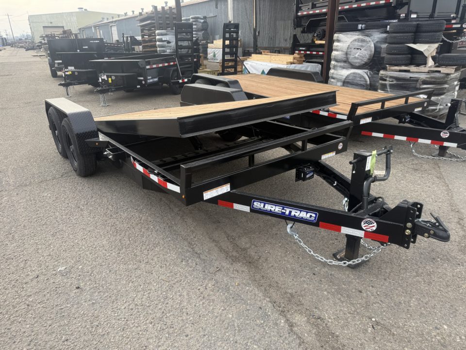New 2026 Sure-Trac 7 x 18 Tilt Bed Equipment Trailer, 14K Equipment Trailer