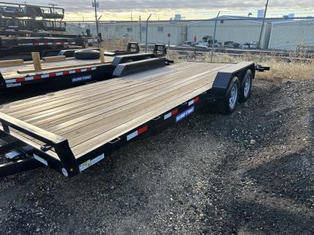 New 2025 Sure-Trac 7 x 20 (18+2) C-Channel Car Hauler Trailer, 7K Car Hauler