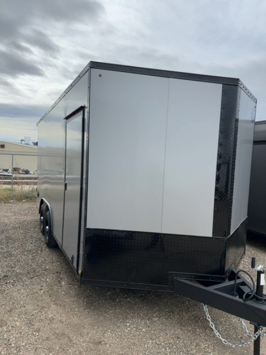 New 2026 Pace American 8.5 x 16 Journey SE Flat Top Sloped V-Nose Car Hauler 10K