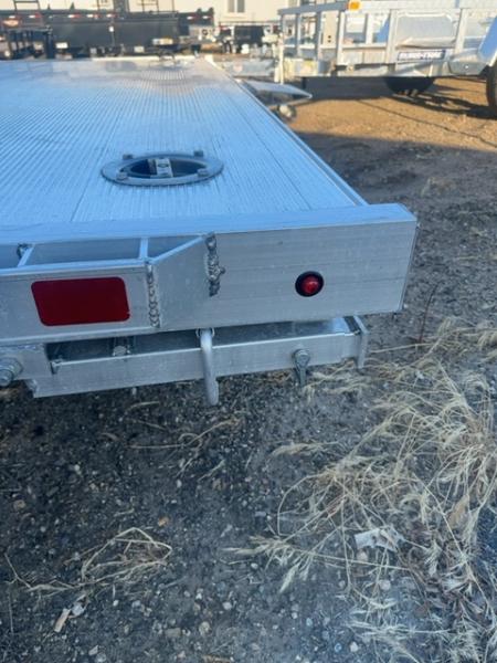 New 2027 Aluma 18' Wide Body Tandem Axle Electric Brake Drive-On Fender Ramp Front Rail Rub Rail Std 5K RTD 14" Aluminum Wheels Utility Trailer