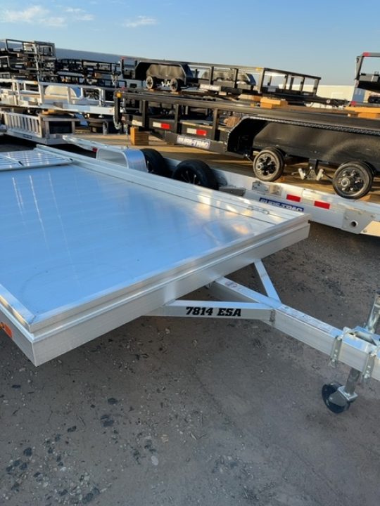 New 2027 Aluma 7814 Aluminum Deck Single Axle Straight Tailgate Utility Trailer