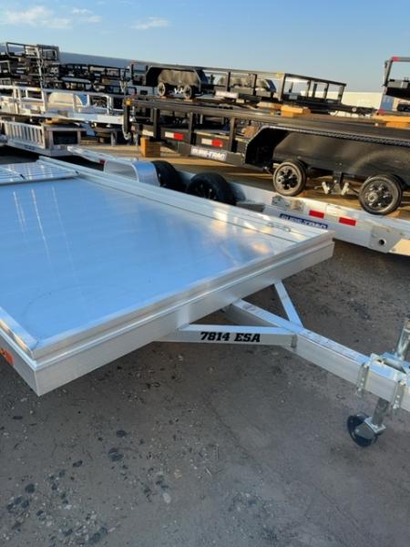 New 2027 Aluma 7814 Aluminum Deck Single Axle Straight Tailgate Utility Trailer