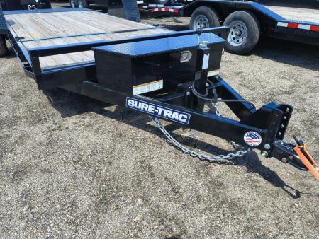 New 2025 Sure-Trac 78 IN x 12+4 Single Axle Tilt Bed Equipment Trailer, 7.8K Equipment Trailer