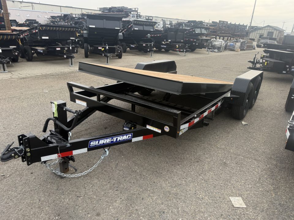 New 2026 Sure-Trac 7 x 18 Tilt Bed Equipment 14K Equipment Trailer