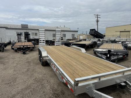 New 2026 Sure-Trac 7 x 22 (20+2) Aluminum Equipment 14K Equipment Trailer