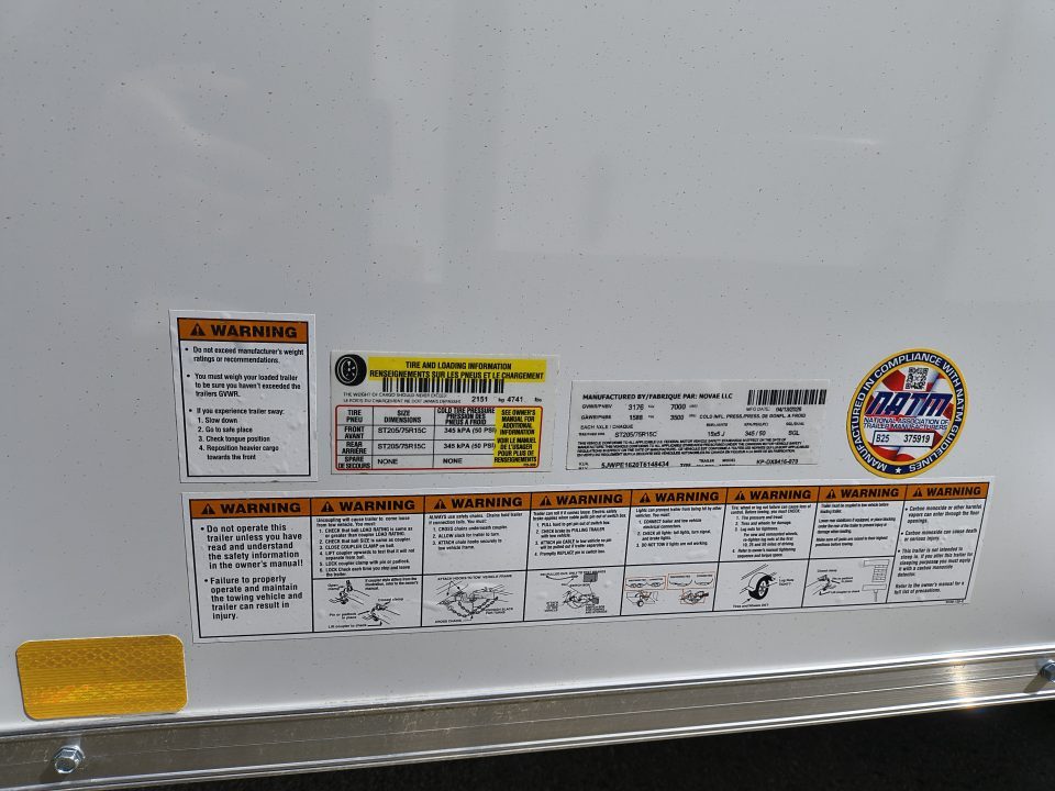 New 2026 Pace American 7 x 16 Outback DLX Flat Top V-Nose 7K Cargo / Enclosed Trailer