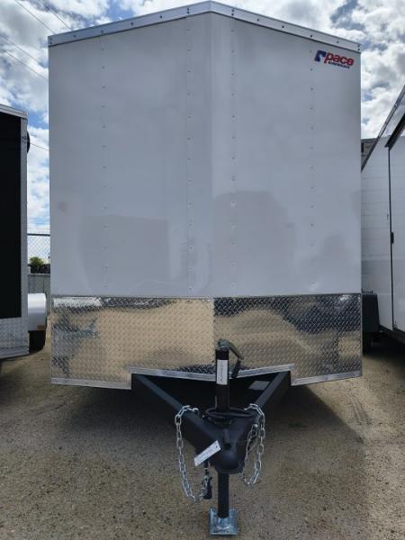 New 2026 Pace American 7 x 16 Outback DLX Flat Top V-Nose 7K Cargo / Enclosed Trailer