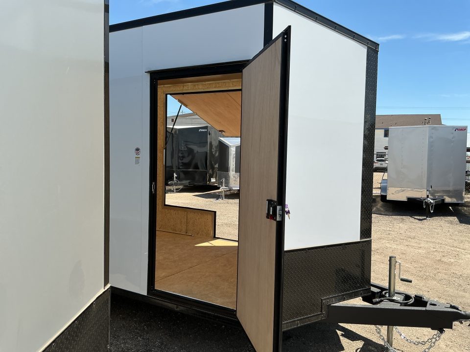 New 2026 Pace American 7 x 16 Journey SE Flat Top Sloped V-Nose 7K Cargo / Enclosed Trailer