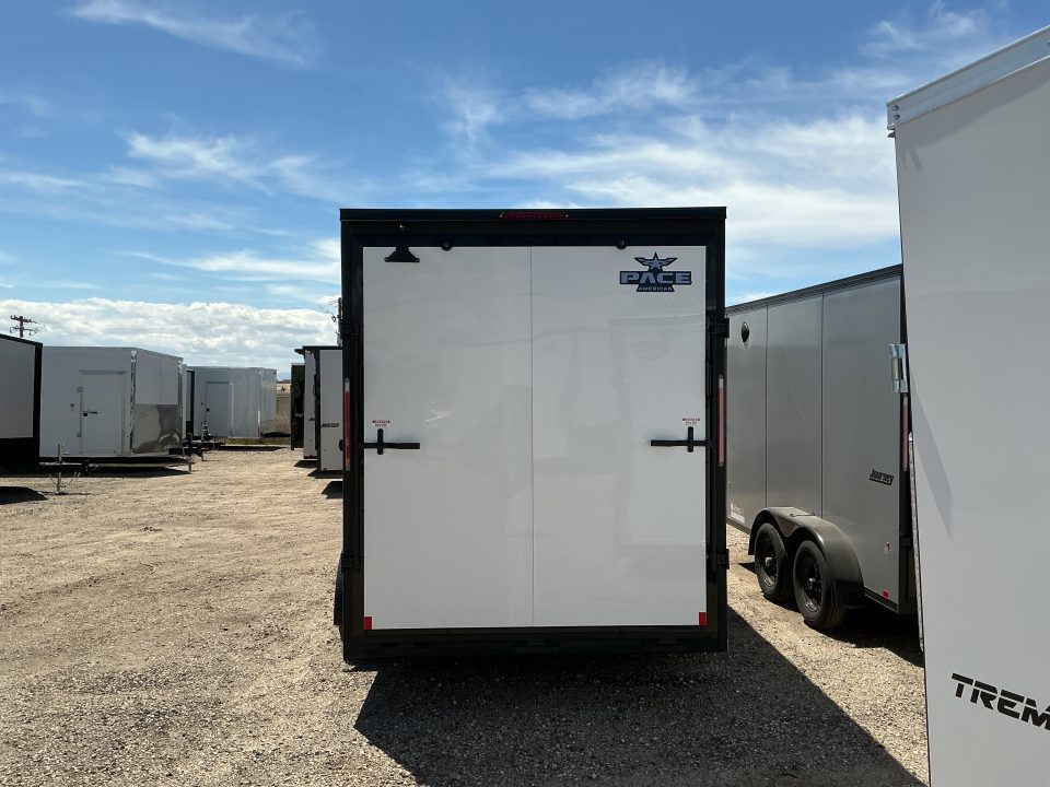 New 2026 Pace American 7 x 16 Journey SE Flat Top Sloped V-Nose 7K Cargo / Enclosed Trailer
