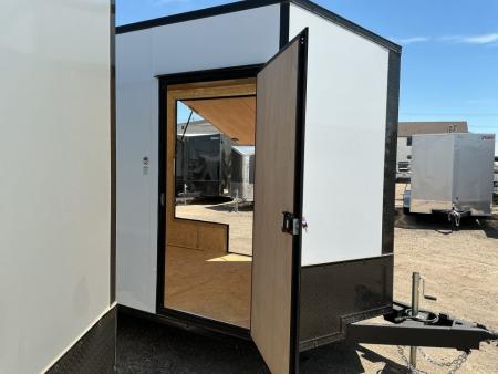 New 2026 Pace American 7 x 16 Journey SE Flat Top Sloped V-Nose 7K Cargo / Enclosed Trailer