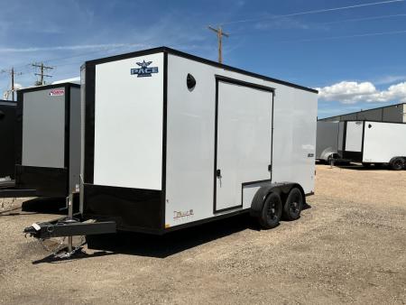New 2026 Pace American 7 x 16 Journey SE Flat Top Sloped V-Nose 7K Cargo / Enclosed Trailer