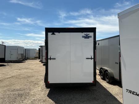 New 2026 Pace American 7 x 16 Journey SE Flat Top Sloped V-Nose 7K Cargo / Enclosed Trailer