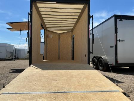 New 2026 Pace American 7 x 16 Journey SE Flat Top Sloped V-Nose 7K Cargo / Enclosed Trailer