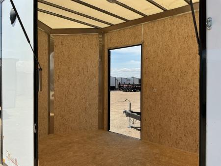 New 2026 Pace American 7 x 16 Journey SE Flat Top Sloped V-Nose 7K Cargo / Enclosed Trailer