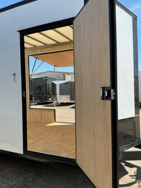New 2026 Pace American 7 x 16 Journey SE Flat Top Sloped V-Nose 7K Cargo / Enclosed Trailer