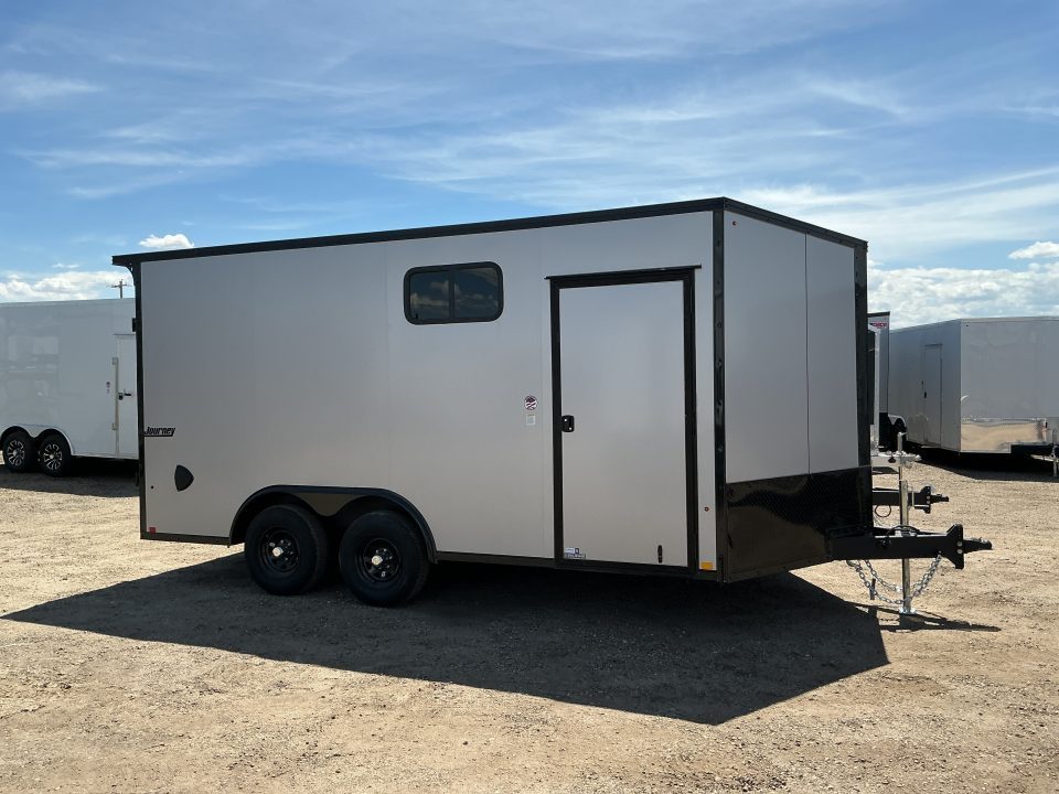 New 2026 Pace American 8.5 x 16 Journey SE Flat Top Sloped VNose 10K Cargo / Enclosed Trailer