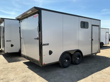 New 2026 Pace American 8.5 x 16 Journey SE Flat Top Sloped VNose 10K Cargo / Enclosed Trailer