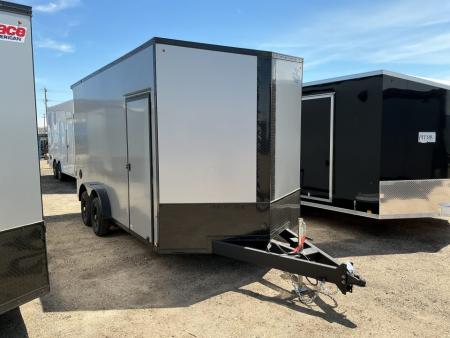 New 2026 Pace American 7.5 x 16 Journey SE Flat Top Sloped V-Nose 7K Cargo / Enclosed Trailer