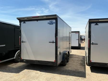 New 2026 Pace American 7.5 x 16 Journey SE Flat Top Sloped V-Nose 7K Cargo / Enclosed Trailer