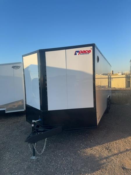 New 2026 Pace American 8.5 x 20 Journey SE Flat Top Sloped V-Nose 10K Cargo / Enclosed Trailer