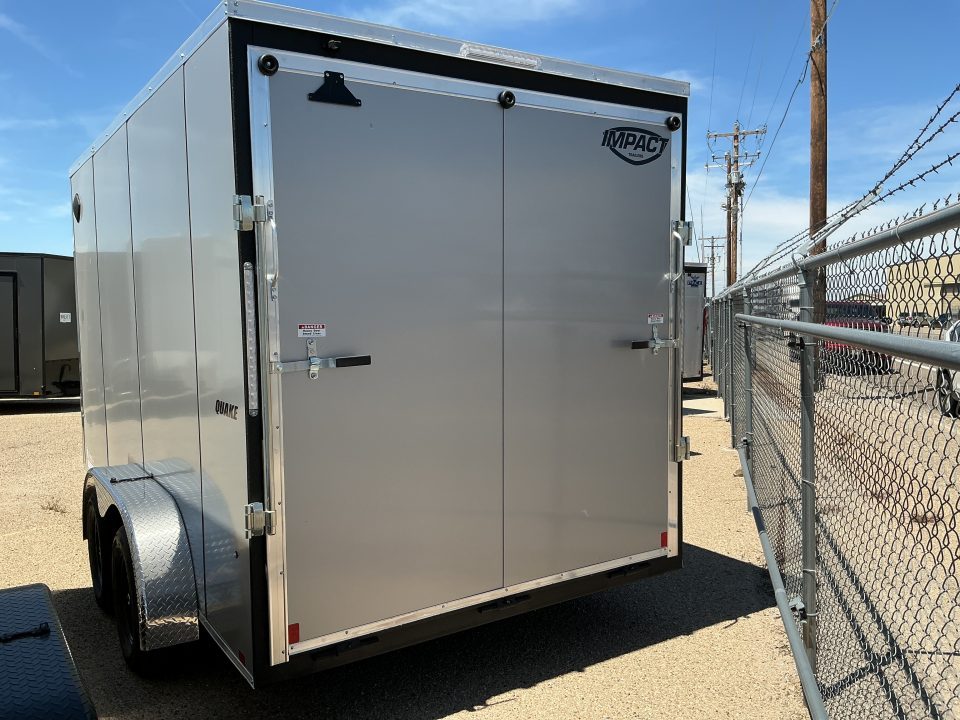 New 2026 Impact Trailers 7 x 14 Quake Flat Top V-Nose 7K Cargo / Enclosed Trailer