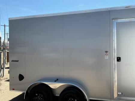 New 2026 Impact Trailers 7 x 14 Quake Flat Top V-Nose 7K Cargo / Enclosed Trailer