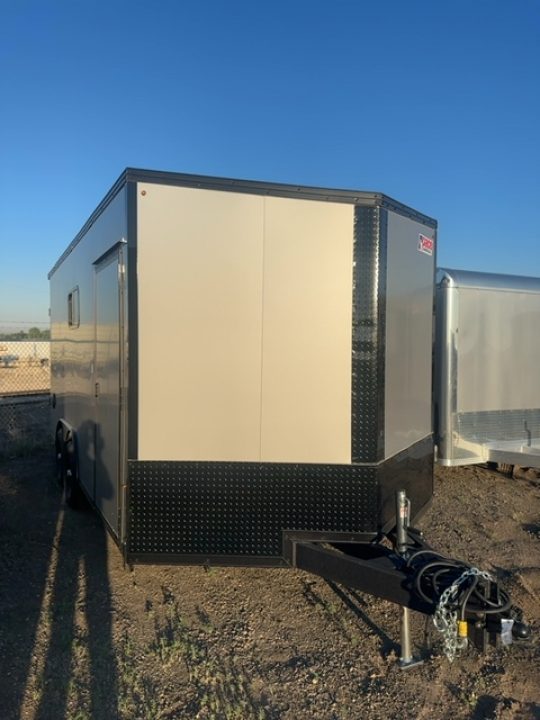 New 2026 Pace American 8.5 x 16 Journey SE Flat Top Sloped VNose 10K Cargo / Enclosed Trailer