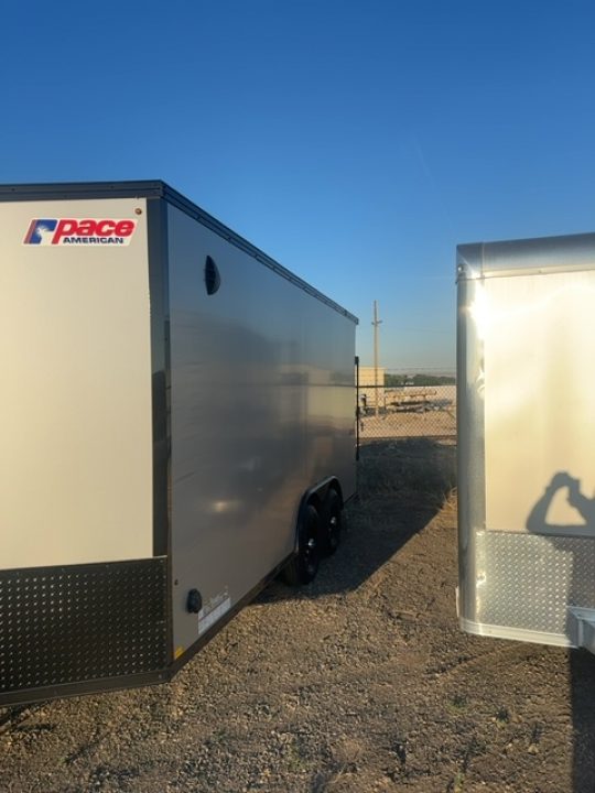 New 2026 Pace American 8.5 x 16 Journey SE Flat Top Sloped VNose 10K Cargo / Enclosed Trailer