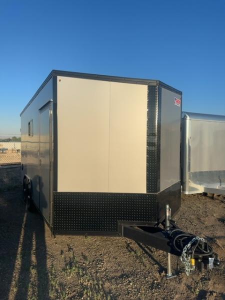 New 2026 Pace American 8.5 x 16 Journey SE Flat Top Sloped VNose 10K Cargo / Enclosed Trailer
