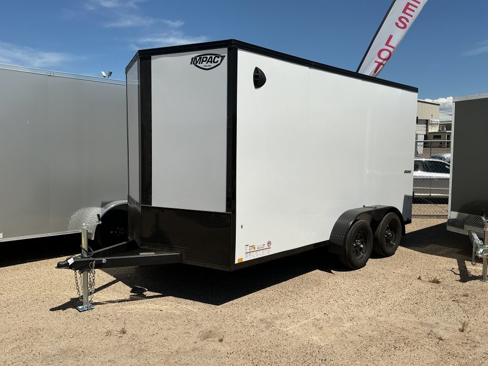 New 2026 Impact Trailers 7 x 14 Quake Flat Top V-Nose 7K Cargo / Enclosed Trailer