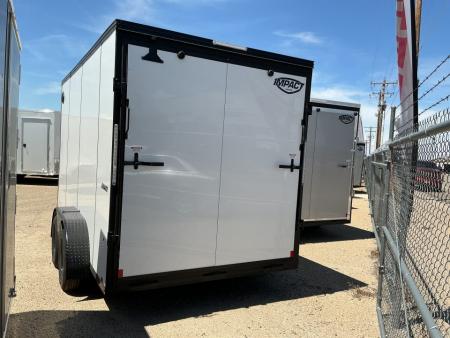 New 2026 Impact Trailers 7 x 14 Quake Flat Top V-Nose 7K Cargo / Enclosed Trailer